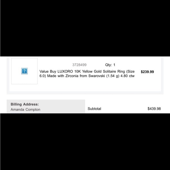 LUXORO Solitaire Ring (Size 6.0) Made with Zirconia from Swarovs - Picture 7 of 7